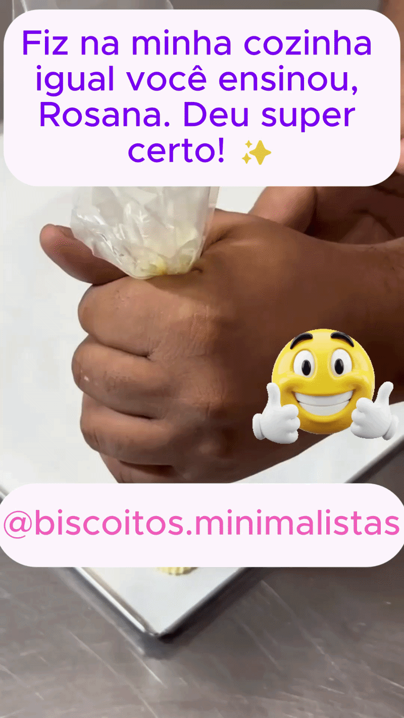 Biscoitos amanteigados — resultado da aluna